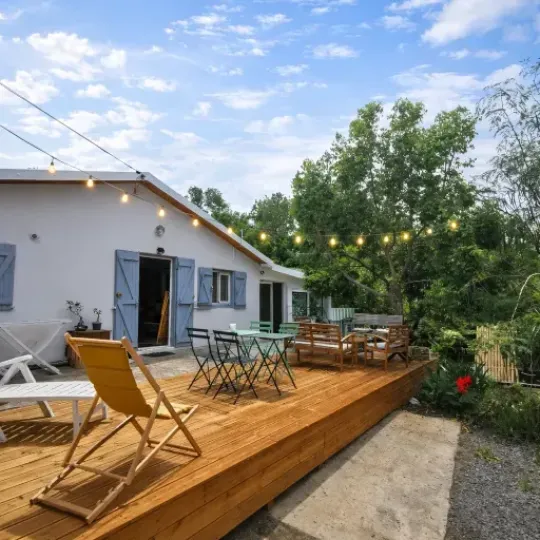 Terrasse vue jardin